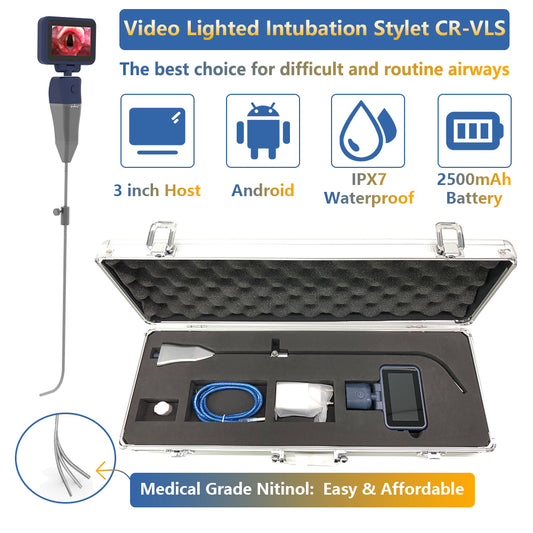 CR-VLS Video Intubation Catheter, Nickel-titanium Alloy Flexible Intubation Stylet, Portable Flexible Laryngoscope