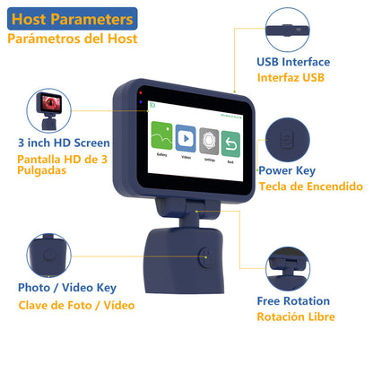 CR-32D Disposable Video Laryngoscope, 3 inch Display Compatible with 6 Disposable Laryngoscope Blades