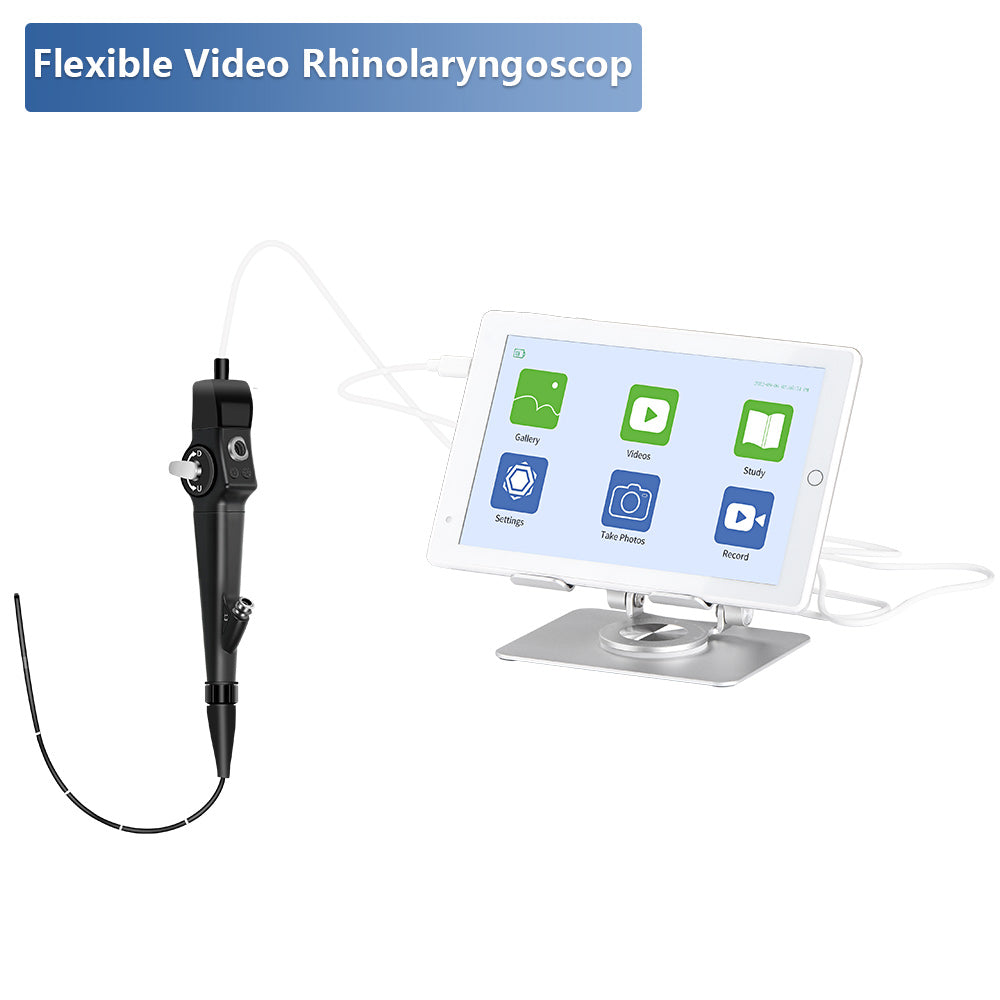 HL-80 Reusable Flexible Video Rhinolaryngoscope for Diagnosis in ENT, 8 inch Touchscreen with a Flexible Bronchoscopy