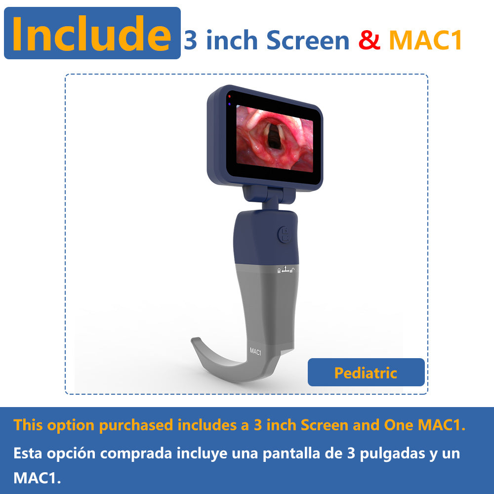 CR-32 Reusable Video Laryngoscope for Anesthesia Intubation, Compatible with 11 Size Reusable Laryngoscope Blades, Can be Sold in Any Combination or Separately