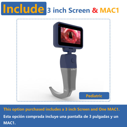 CR-32 Reusable Video Laryngoscope for Anesthesia Intubation, Compatible with 11 Size Reusable Laryngoscope Blades, Can be Sold in Any Combination or Separately