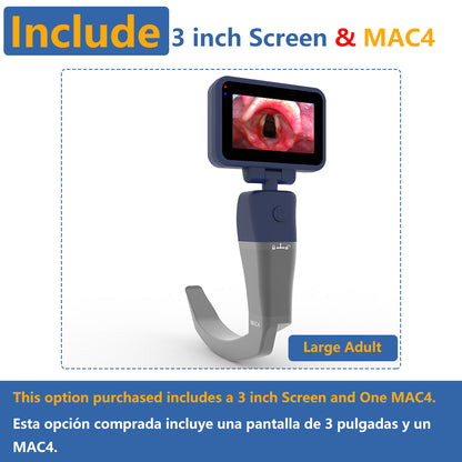 CR-32 Reusable Video Laryngoscope for Anesthesia Intubation, Compatible with 11 Size Reusable Laryngoscope Blades, Can be Sold in Any Combination or Separately