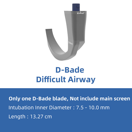 D-Blade Reusable Laryngoscope Blade, Compatible with All CRHTL Displays