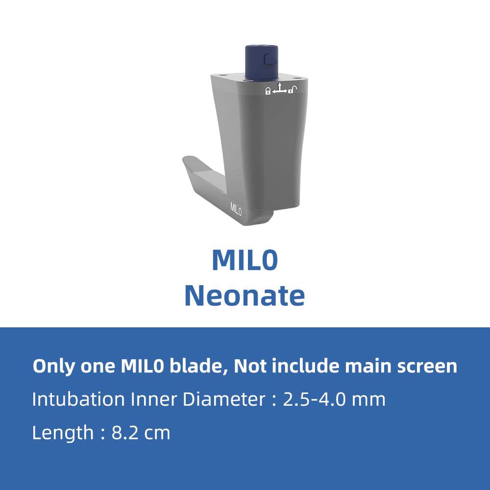 MIL0 Blade Reusable Laryngoscope Blade, Compatible with All CRHTL Displays