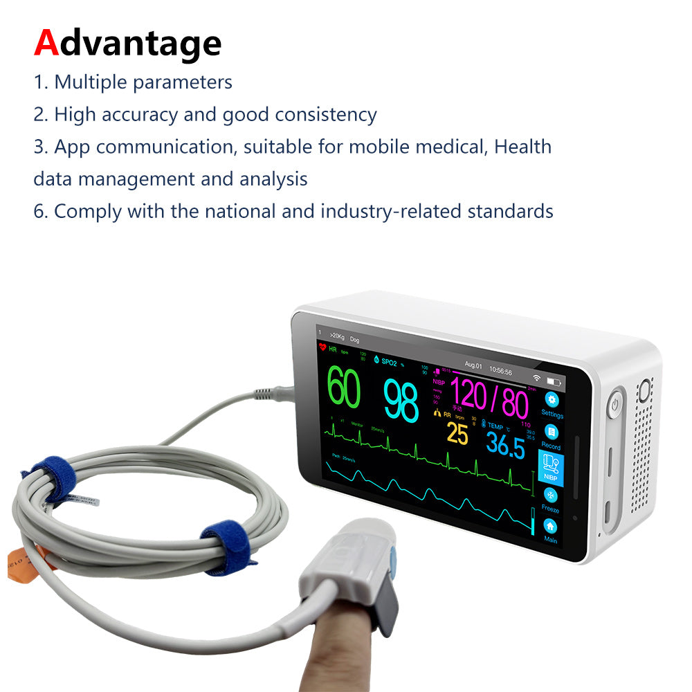 5.5-inch Touch Screen Portable Patient Monitor Medical, Small, Simple Operation, Easy to Carry, Suitable for a Variety of Places