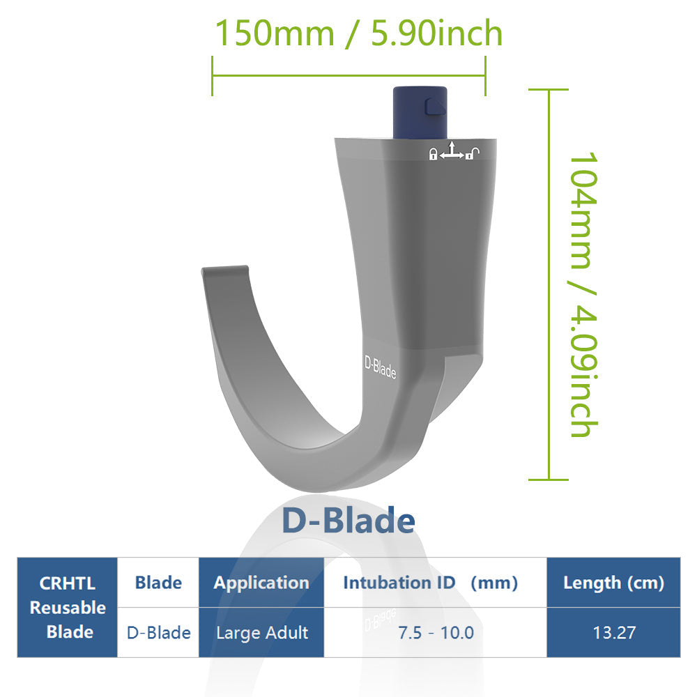 Reusable Video Laryngoscope for Intubation, 3.5 inch Display with 6 Blades Optional