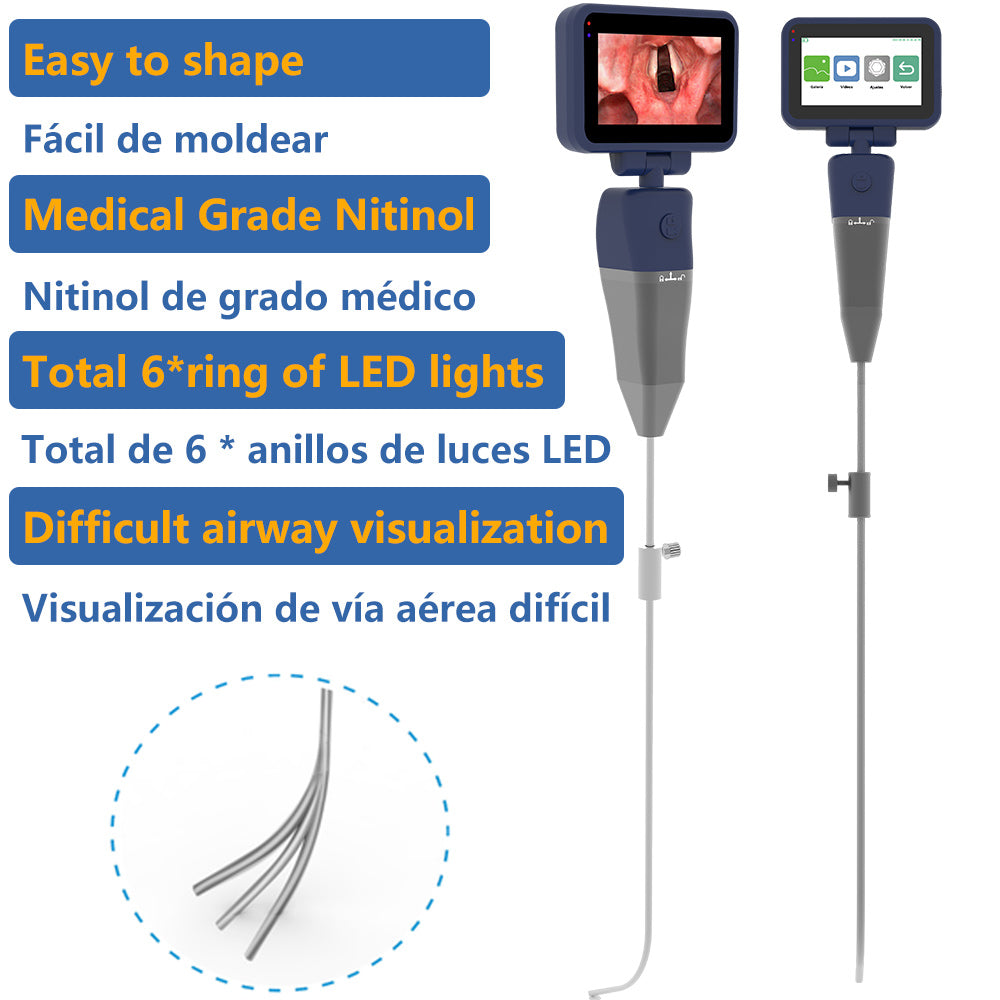 CR-VLS Video Intubation Catheter, Nickel-titanium Alloy Flexible Intubation Stylet, Portable Flexible Laryngoscope